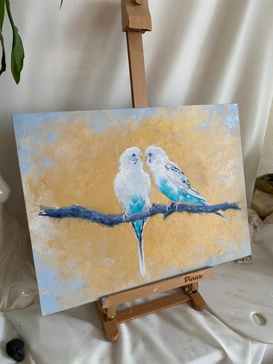 Parrots in love