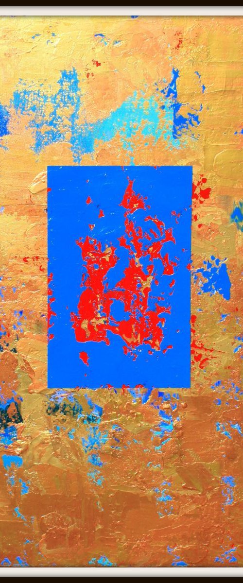 Golden Blue Panel by Robert Lynn