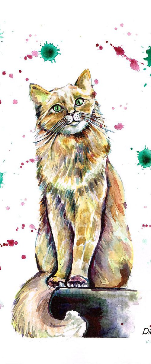 Ginger Cat by Diana Aleksanian