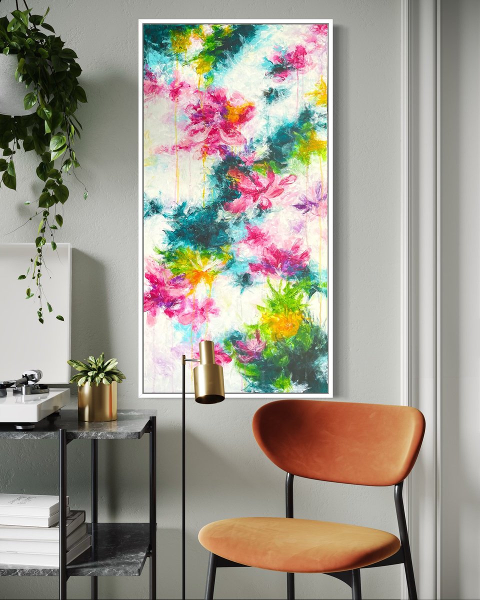 - Floral Frequency” By Yulia Pristupa, 20 X 39, Artwork For Sale On Artfinder