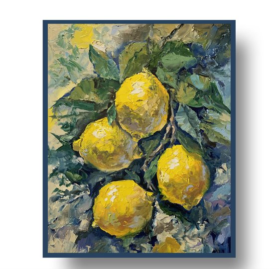 Lemon Branch in summer garden.