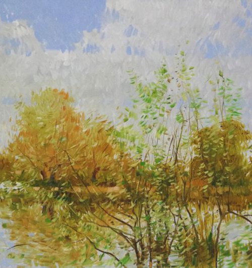 Landscape Original Oil painting, Impressionism, One of a kind, Signed, Hand Painted by Vahe Yeremyan