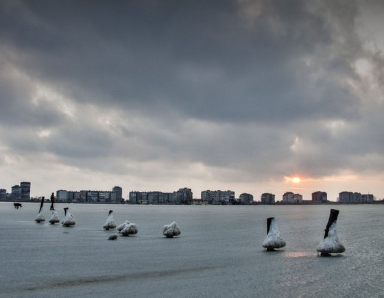 Frozen lake