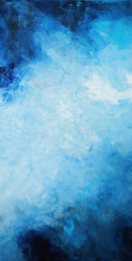 Navy Blue and Silver II by Maja Gajewska