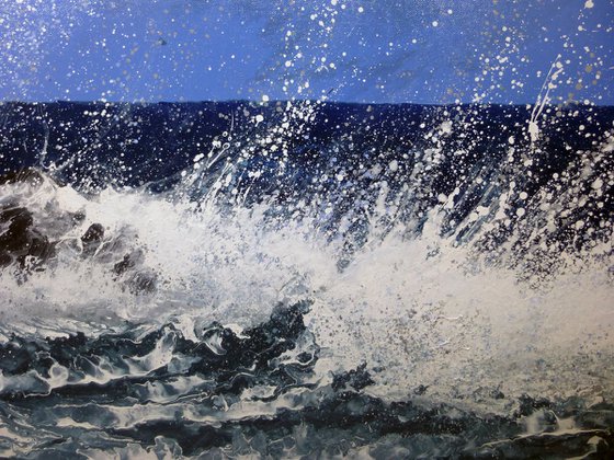 Seascape "Ocean waves"  Large Painting