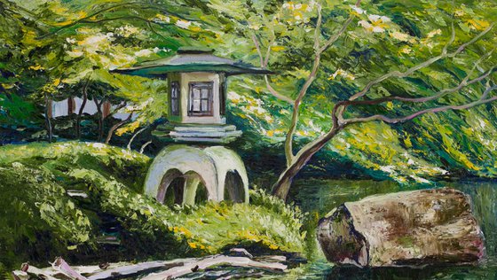 Japanese garden. Koi FRAMED