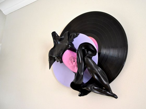 Vinyl Music Record Sculpture - "Sweet Surrender"