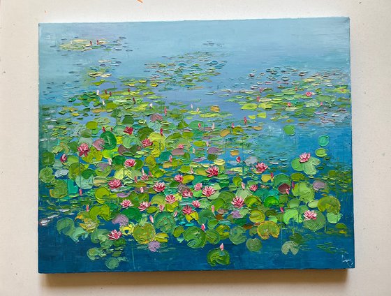 A slice of heaven- II! Water lilies painting