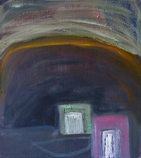 Two Houses at Dusk, 2024