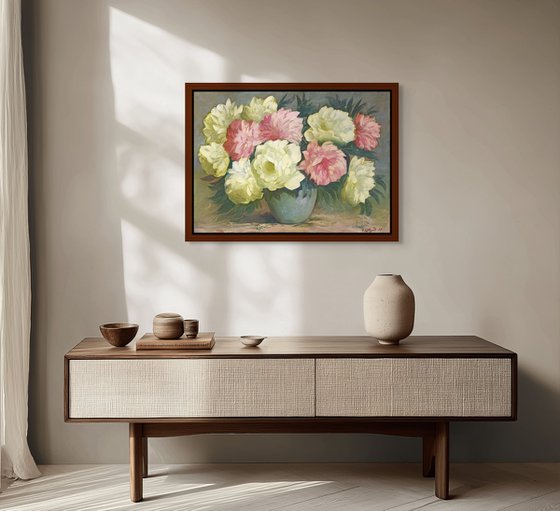A Vase Full of Peonies