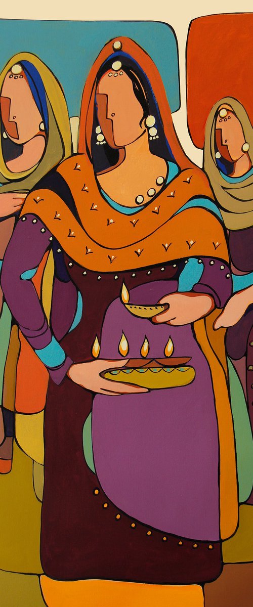 Punjabi culture painting by ARTIST GURDISH PANNU