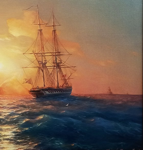 Seascape(120x80cm, oil painting)