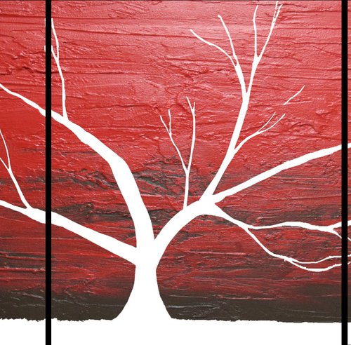 Red Sky at Night tree of life painting by Stuart Wright