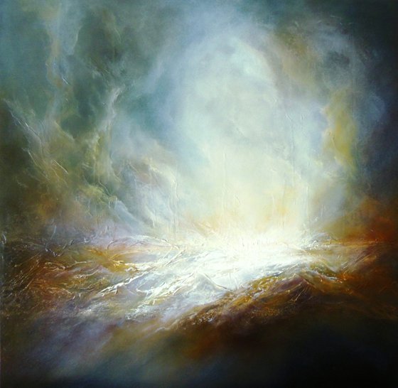 'GUIDING LIGHT' (Large seascape/landscape original oil painting)