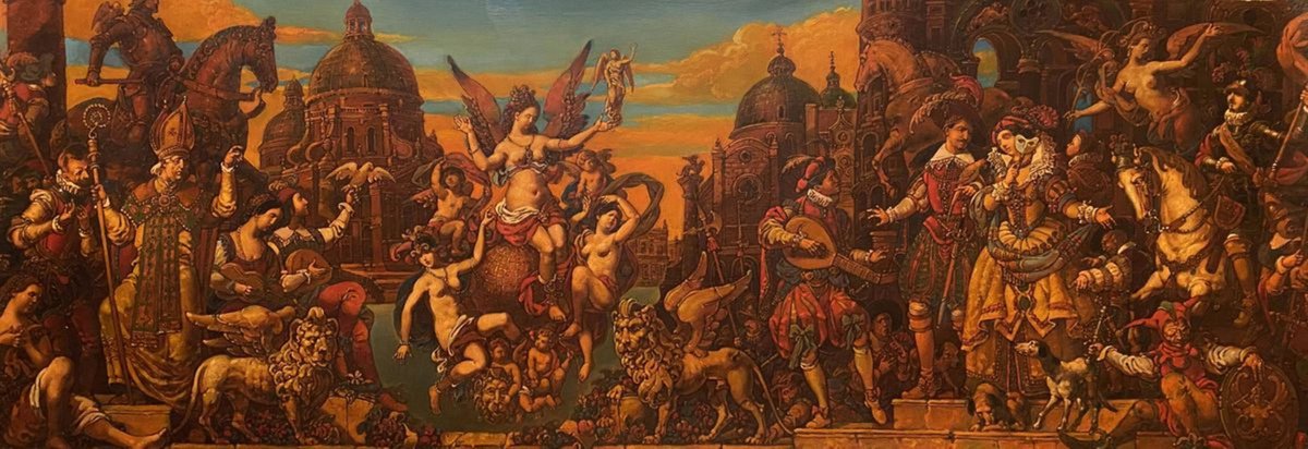 Surrealistic Oil Painting , Triumph Of Venice By Oleg And Alexander Litvinov, 63 X 23, Artwork For Sale On Artfinder