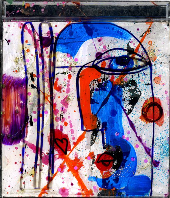 Mixed Media Funky Face 27