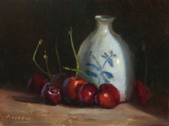 Cherries with a Vase