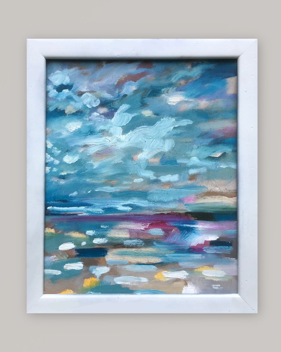 Impressionistic Landscape Oil Painting By Guy Pickford, 12 X 14, The Light Of The World, Original Artwork