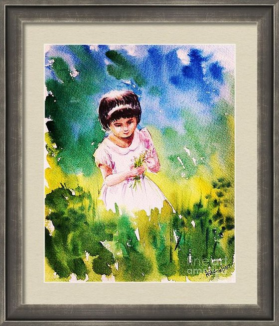 Little Girl in the garden Happy childhood 3