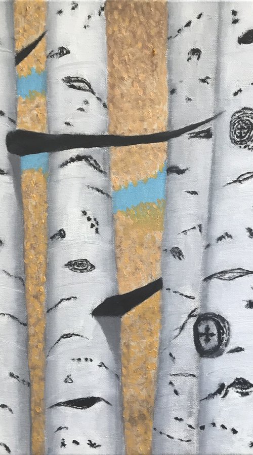 ASPEN GROVE, AUTUMN by Leslie Dannenberg