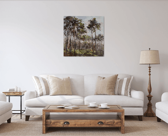 Spring forest -  Original landscape painting