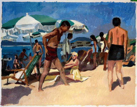 John Robie on the beach