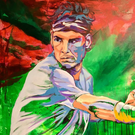 Rafael Nadal Acrylic on Canvas 100x100cm