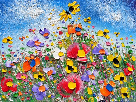 "Spring Meadow Flowers in Love"