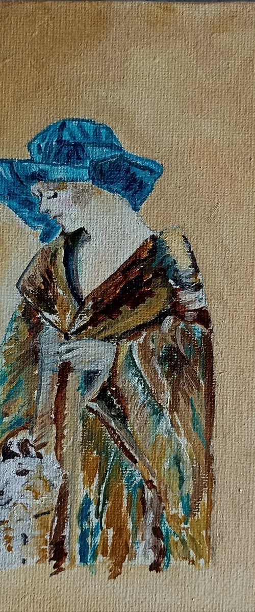 Woman blue bird by Isabelle Lucas