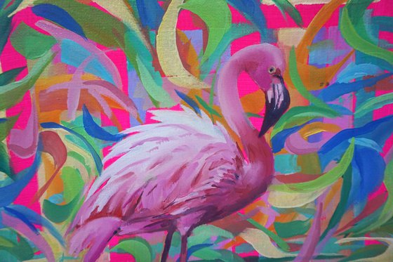 Colorful flamingo