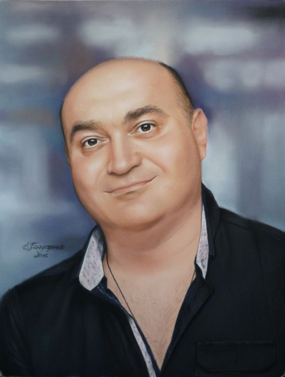 Portrait pastel. Portrait of a man. Custom pastel portrait.