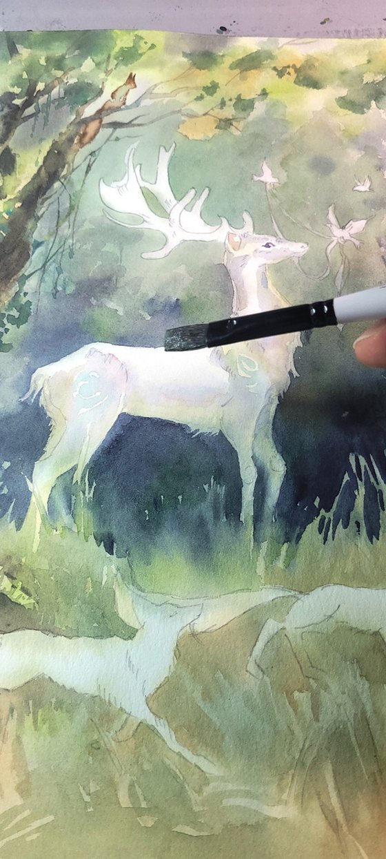 Fantasy White Deer