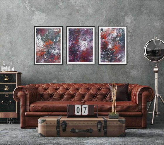 Red wine (triptych)