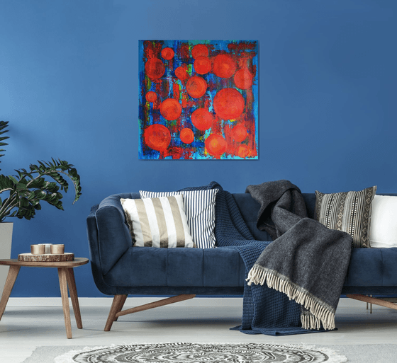 Abstract poppies