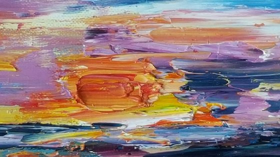 Sunrise explosion -  a semi abstract seascape