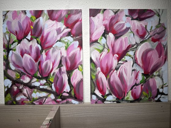 Magnolia diptych
