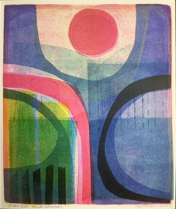 Pink Sun, Blue Lagoon