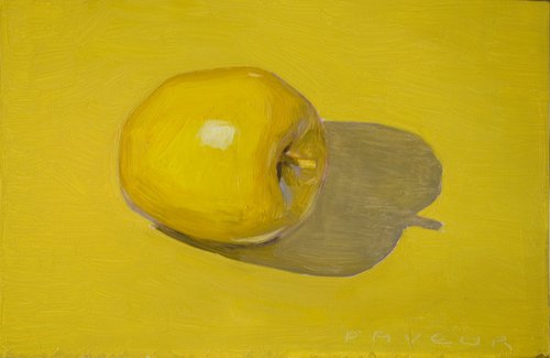 yellow apple on yellow by Olivier Payeur