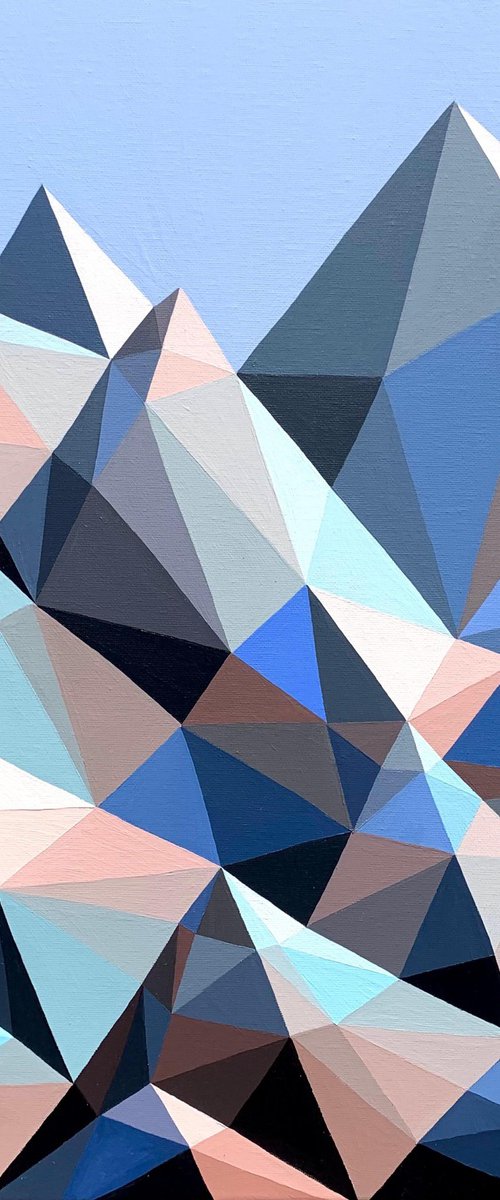 BLUE SNOWY MOUNTAINS by Maria Tuzhilkina