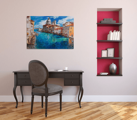 Venice Italy  - Italian impasto Landscape painting