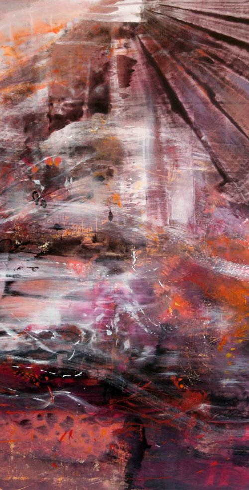 HUGE SOFT DIAPHANE ONIRIC FOREST MAPLE COLOURS DREAMSCAPE ESCAPE FROM VISCERAL REALITY COSMC LIGHT ROMANTIC ART BY KLOSKA 120 CM by Kloska Ovidiu