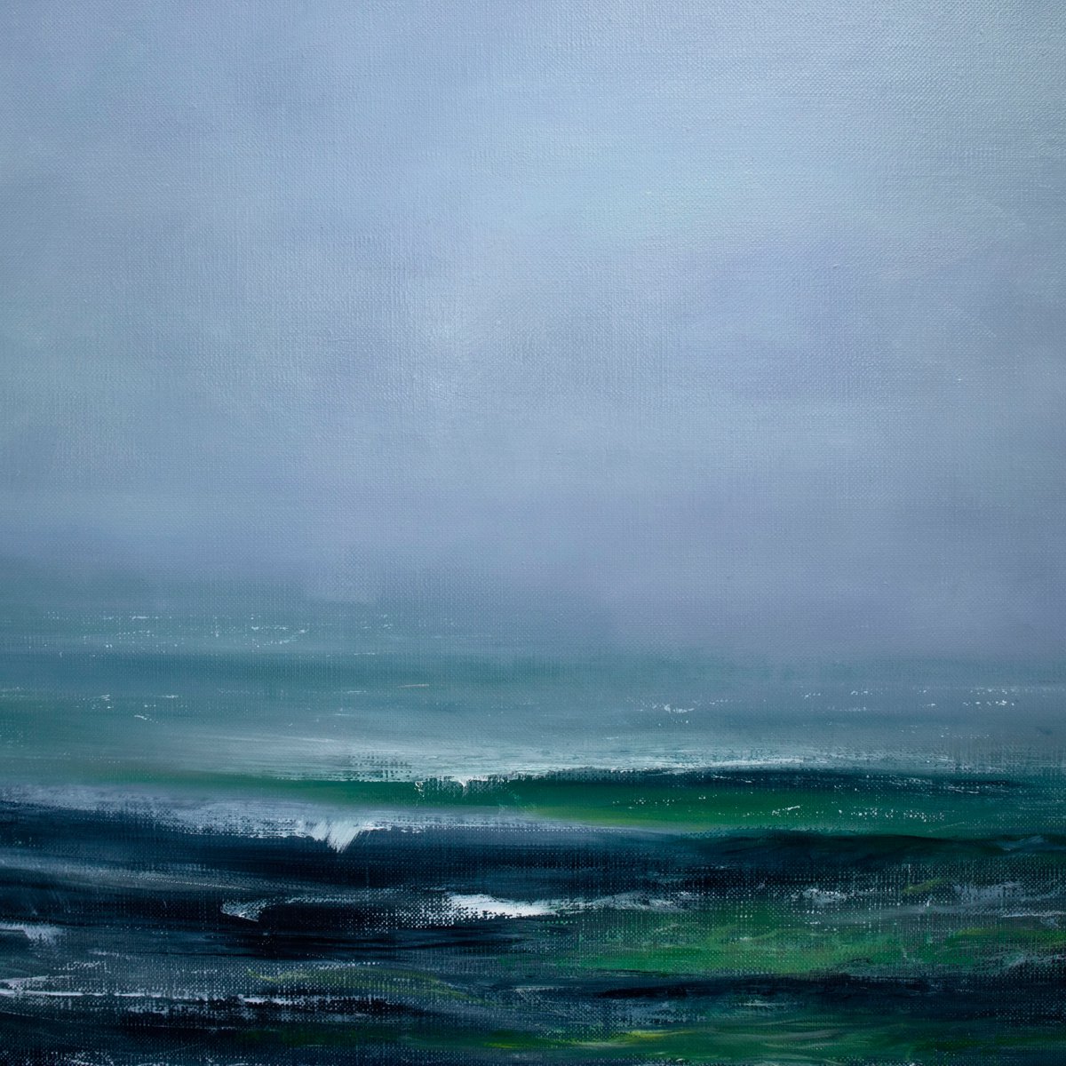 Waves painting Ocean Seascape large by Anna Lubchik