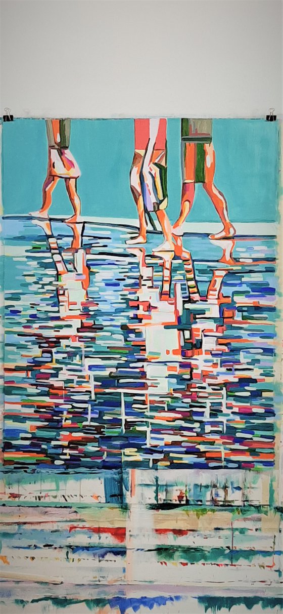 At the beach / 90 x 70 x 0.1 cm