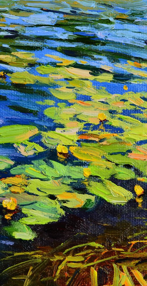 Water lilies on the waves by Ruslan Kiprych