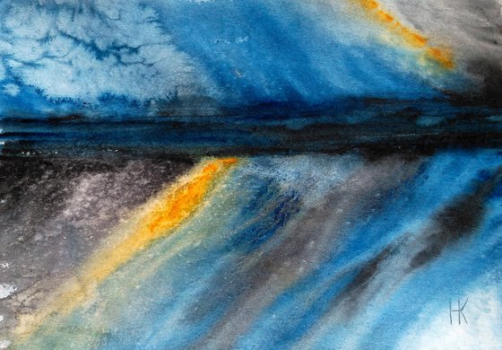 Ocean Original Watercolor Painting