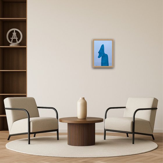 Turquoise blue Moai