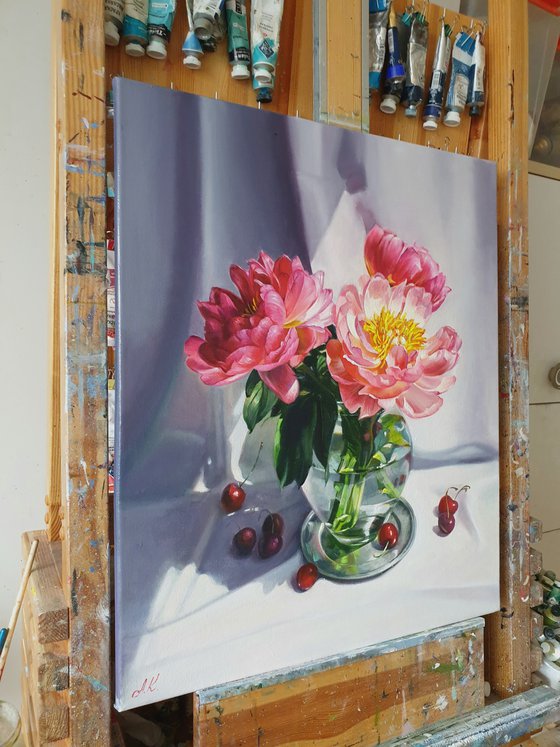 "Before the transformation... "   peonies flower 2021