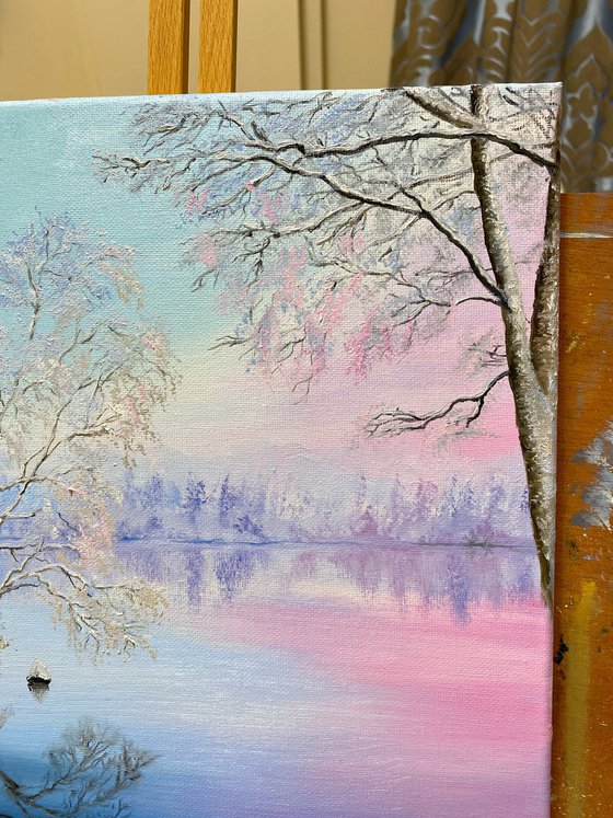 Winter morning, 25 х 35 cm, oil on canvas