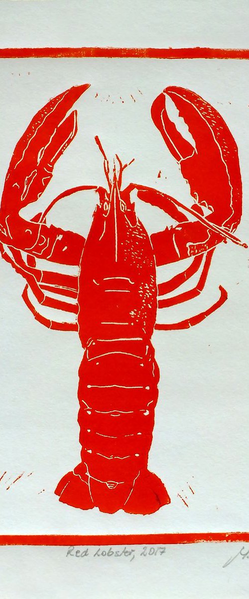 Red an Blue Lobster, Set of 2 by Michael B. Sky