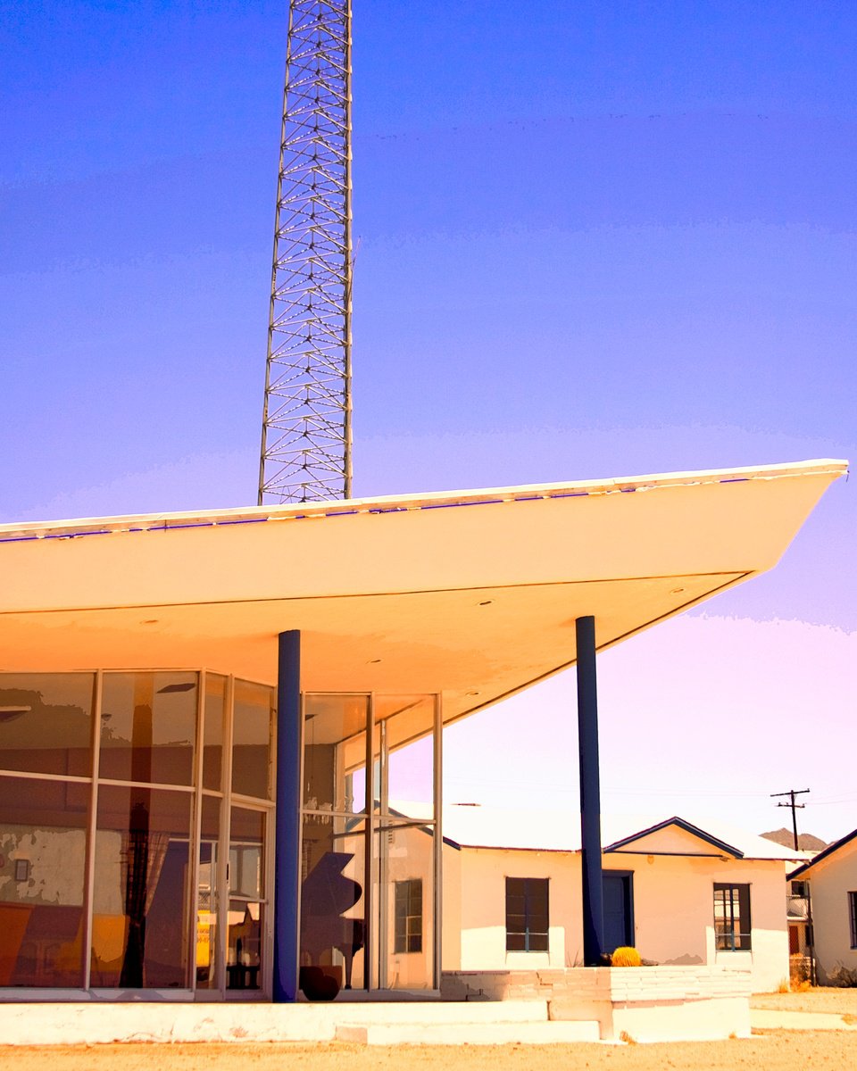 Impressionistic Cityscapes Photograph By William Dey, 22 X 26", The Modernist Route 66, Original Artwork